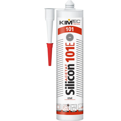 Герметик силиконовый Ким Тек | KIM TEC Silicon 101Е ( 280 мл ) Серый