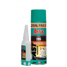 Akfix 705 / Акфикс 705 клей для экспресс склеивания (65 гр клей + 250 мл активатор)
