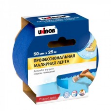 Лента малярная UNIBOB для деликатных поверхностей синяя 50мм х 25м