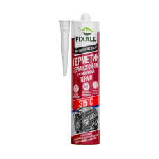 Герметик силиконовый FIXALL высокотемпературный (+300°C) красный 300мл.