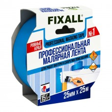 Лента малярная FIXALL для деликатных поверхностей 25 мм х 25 м Синяя
