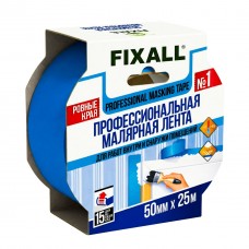 Лента малярная Fixall для деликатных поверхностей 50 мм х 25 м Синяя