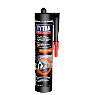 Герметик каучуковый кровельный красный Tytan Professional, 310 мл