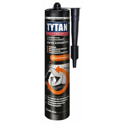 Титан / Тytan professional герметик каучуковый для кровли бесцветный 310 мл